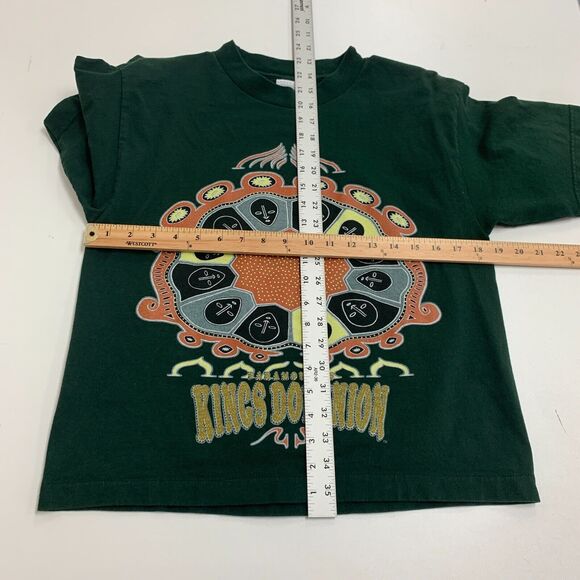 Vintage Kings Dominion Amusement Park T Shirt Womens M Medium Green Made USA - Picture 7 of 11